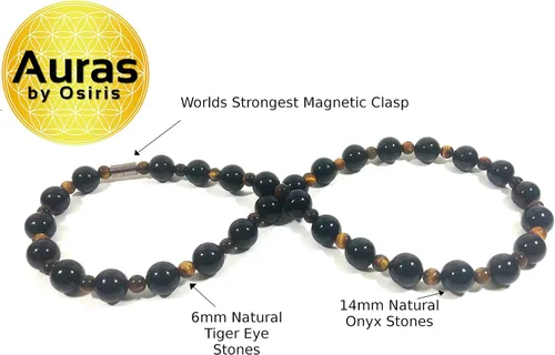 Miniatura 3 de Auras by Osiris Beaded Necklaces for Men Healing Crystal Protection Stone Mens Necklaces Handmade in USA by Master Shaman