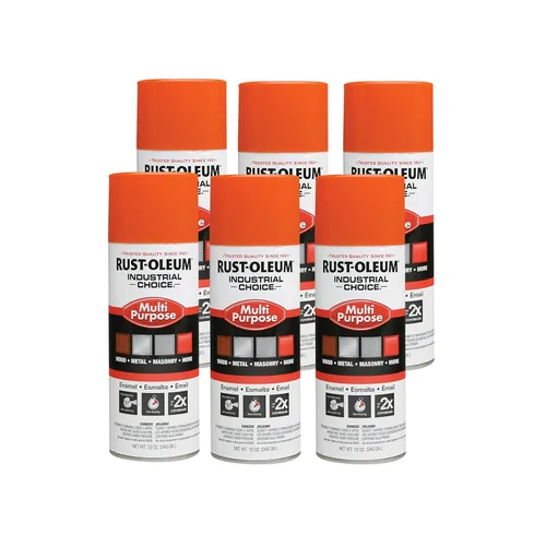 Miniatura 10 de Aerosol de esmalte Rust-Oleum para uso general; envase de 16 onzas líquidas; lata de aerosol, Blanco brillante, 6 BLANCO BRILLO