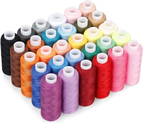 Ciaraq 30 carretes de bobina de hilo de coser, 250 yardas, varios hilos hilo de coser bocinas de coloridas Juego de bobina de hilo para bordado uso