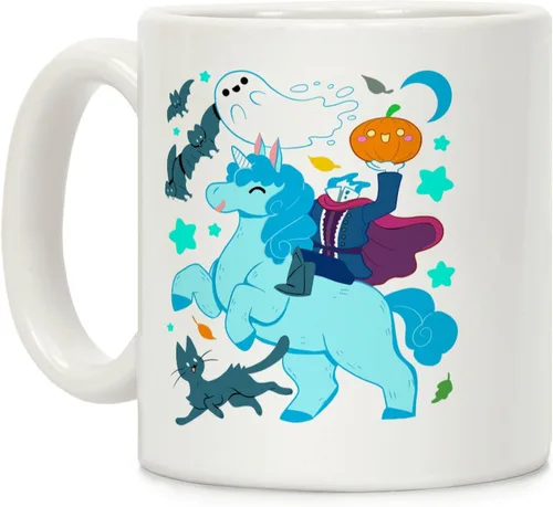 Miniatura 24 de LookHUMAN Taza de Café de Halloween – Halloween Is Meowgical Tazas, Taza de Café Espeluznante Idea de Regalos de Taza, 15 Onzas 10-Blanco