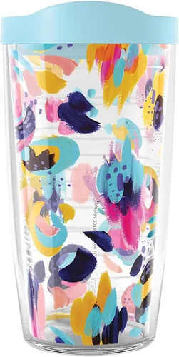 Tervis EttaVee Be Spot On Vaso aislado de doble pared hecho en Estados Unidos, vaso de viaje mantiene las bebidas frías y calientes, 16 onzas,