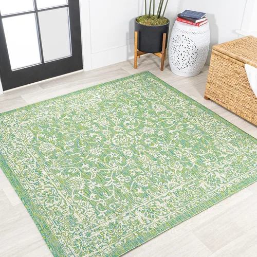 Miniatura 40 de JONATHAN Y Alfombra de pasillo floral tejida para interiores y exteriores 2X8, color crema/verde, tela bohemio texturizada para el patio trasero