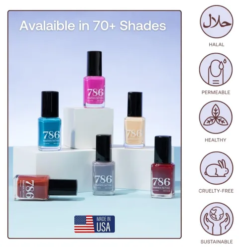 Miniatura 4 de 786 Cosmetics - Juego de 4 esmaltes de uñas transpirables, vegano, libre de crueldad, saludable, galardonado, halal, de secado rápido