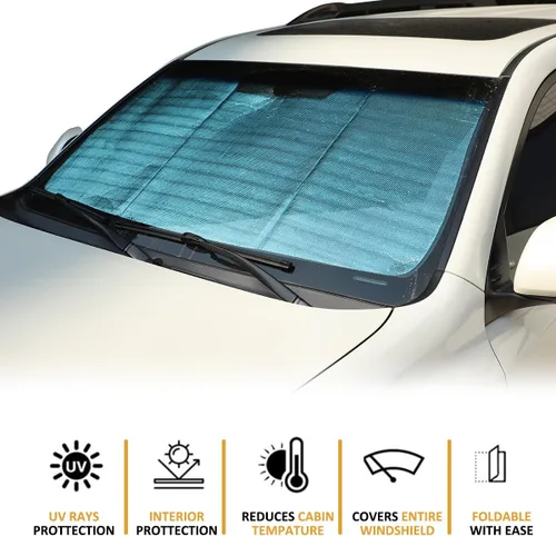 Miniatura 2 de Parasol para parabrisas de automóvil para Toyota Land Cruiser Prado FJ150, reflector de rayos UV plegable para ventana delantera y ventana completa