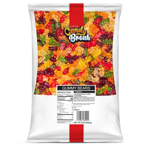 Miniatura 19 de Candy Break Fruity & Sweet Blue Sharks Bolsa de 5 libras de tamaño compartido – Paquete de caramelos masticables a granel – Snacks para niños