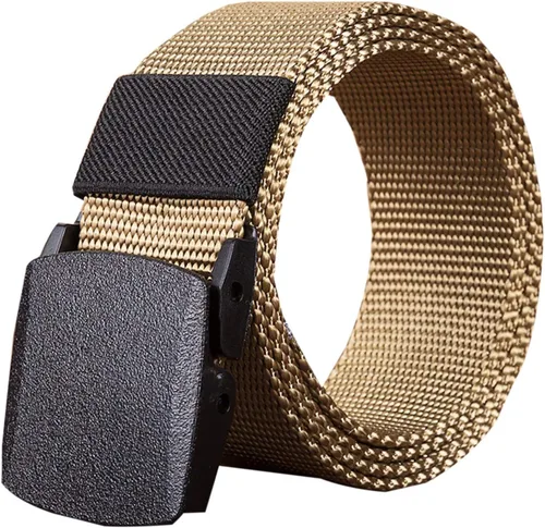 Miniatura 5 de Elonglin Cinturón táctico militar de la lona de la correa de nylon unisex 1,5" con la hebilla plástica