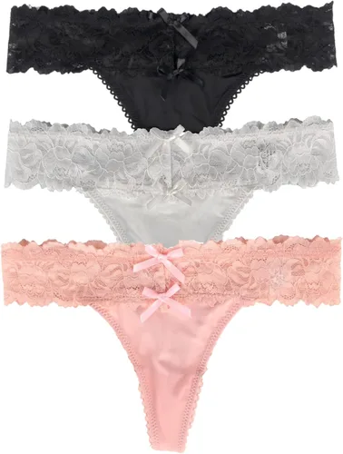 Miniatura 56 de ohyeah Tangas sexy de encaje tangas bragas de tiro bajo ropa interior para mujer de algodón entrepierna braga tangas bragas 4-18