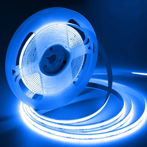 Miniatura 11 de iNextStation Tira de luz LED COB azul de 6.6 pies, tira LED COB de 5 V USB 640 LED con atenuador, CRI 93+, luces LED COB flexibles