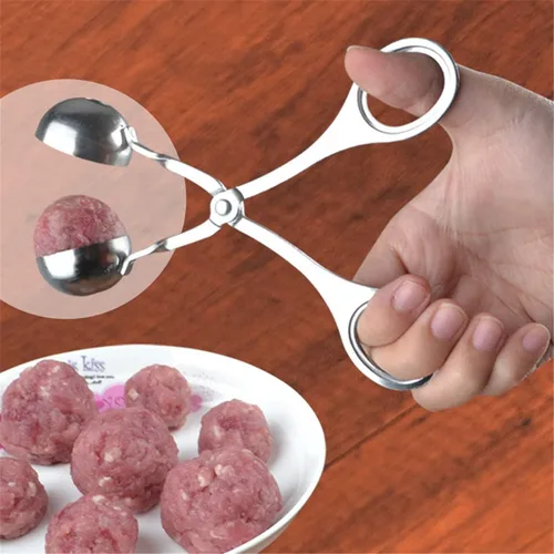 Cocina conveniente fabricante de albóndigas de acero inoxidable relleno albóndigas clip DIY pescado carne arroz bola fabricante de albóndigas molde