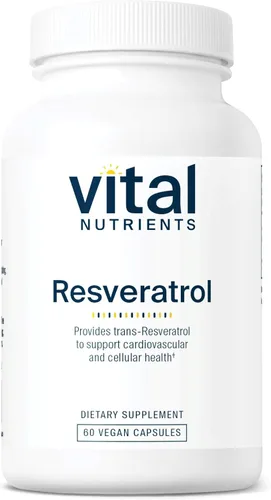 Vital Nutrients Resveratrol - Antioxidante de ultra alta potencia - Trans Resveratrol para apoyo cardiovascular y de salud celular* - Suplemento