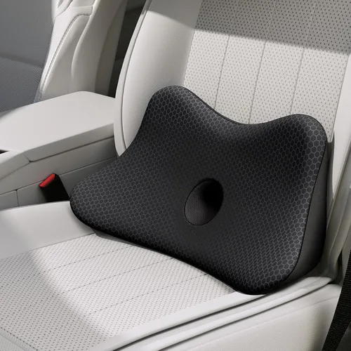 Miniatura 12 de Benazcap - Cojín de asiento de espuma viscoelástica con almohada de apoyo lumbar para silla de oficina, coche y silla de juegos, silla de ruedas