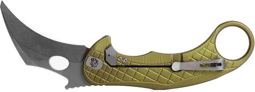 Miniatura 8 de LionSTEEL LEONE - Cuchillo plegable Karambit con hoja de acero CPM-Magnacut, mango integral de aluminio sólido, diseño Emerson Wave Design