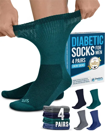 Miniatura 12 de Doctor's Select Men's Diabetic Socks for Men Size 13-15 - 4 Pairs