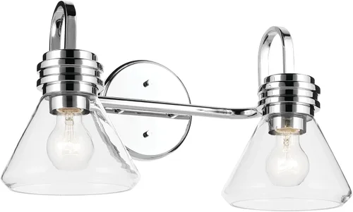 Miniatura 6 de Kichler Farum 55153CH - Aplique de pared de 1 luz de 7.25 pulgadas con cristal ópalo en cromo, para chimenea, cocina, dormitorio, pasillo o tocador