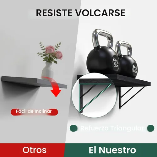 Miniatura 4 de BAYKA Estantes flotantes montados en la pared, estante de pared flotante de madera para libros y decoración, pequeña exhibición y organizador que A.