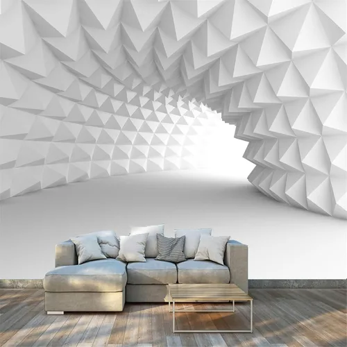 Miniatura 20 de FLFK Papel tapiz autoadhesivo 3D de bloques azules y blancos, murales de pared para despegar y pegar, póster grande para sala de estar, dormitorio