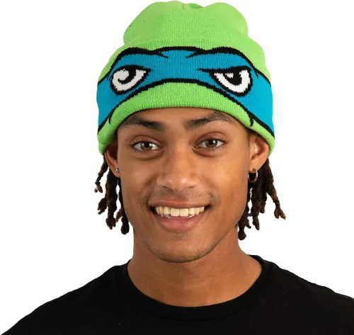 Miniatura 5 de Bioworld TMNT Rolldown Raph Adult Mesh Eye Green Beanie