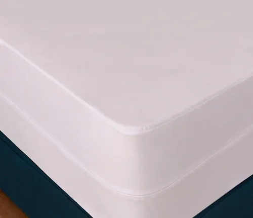Funda de colchón con cremallera de tamaño individual, protector de vinilo resistente al agua, 75 x 39 pulgadas, nuevo y mejorado ahora 12 pulgadas