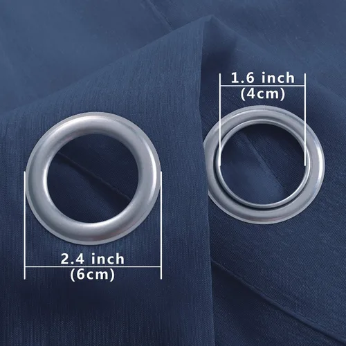 Miniatura 4 de KOUFALL Cortinas transparentes con ojales