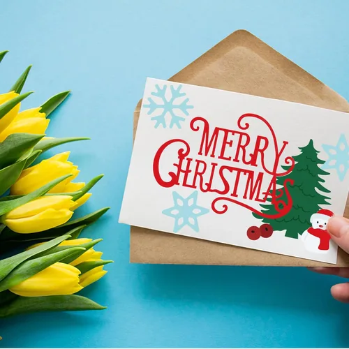 Miniatura 5 de INFUNLY Troqueles de corte de palabras de Feliz Navidad para árbol de Navidad, troqueles de metal para hacer tarjetas, copos de nieve, campanas