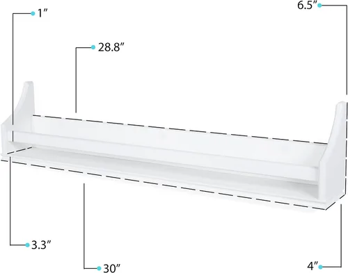 Miniatura 3 de Conjunto de 3 estanterías de pared resistentes de madera de abedul para habitaciones infantiles