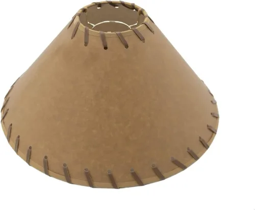 Miniatura 2 de Papel pergamino Kraft cosido ajuste 10 pulgadas chimenea estilo lámpara sombra
