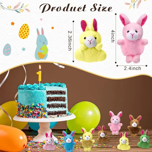 Miniatura 4 de Deekin Paquete de 100 mini animales de peluche a granel, juguetes de animales de peluche pequeños, juego de llaveros de animales de peluche, premios