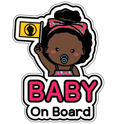 Miniatura 10 de GEEKBEAR Etiqueta engomada del coche del bebé a bordo, diseño del personaje, reflectante, resistente a la intemperie (01. Niño básico)