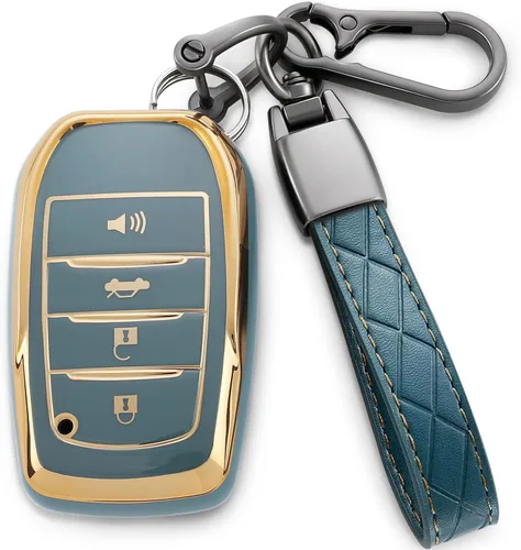 Miniatura 11 de para llavero Toyota, funda protectora de TPU suave con llavero de cuero para Venza 2019-2024, Grand Highlander, Land Cruiser, RAV4 Prime, Fortuner