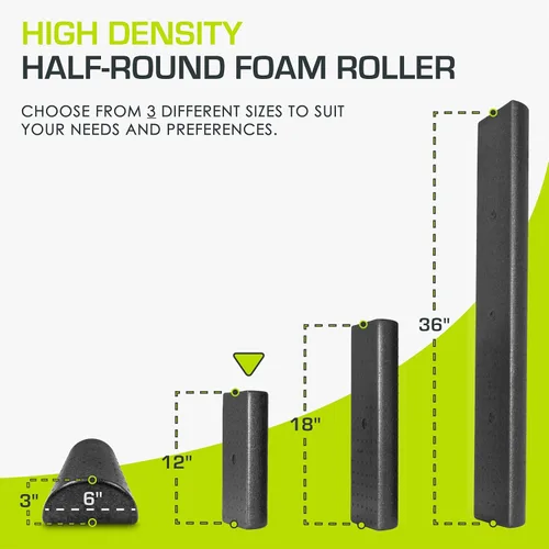 Miniatura 2 de ProsourceFit Rodillos de espuma de alta densidad largos, herramienta de masaje atlético firme de cuerpo completo para estiramiento de espalda, yoga