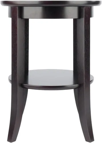 Miniatura 7 de Winsome Génova - Mesa de centro rectangular con tapa de cristal y estante y mesa ocasional de Génova de madera, color espresso