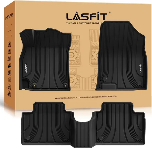 Miniatura 23 de LASFIT Alfombrillas de suelo y tapete de carga para Kia K4 2026 2025 para todo tipo de clima, TPE ajuste personalizado, juego completo
