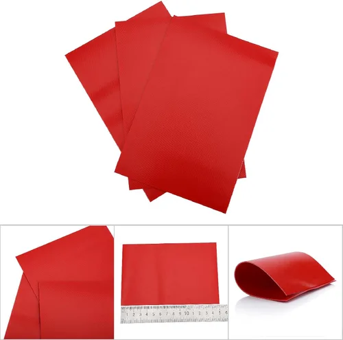 Miniatura 9 de Qiilu Kit de reparación de bote, kit de reparación de Hypalon, kit de 3 parches de reparación de PVC, juego de parches de reparación de PVC para Rojo