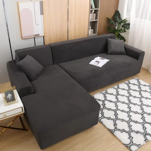 Miniatura 3 de MIFXIN Fundas de sofá modular en forma de L, 2 piezas, elásticas, tipo L, para sofá esquinero, protector de muebles, para mascotas, niños, perros