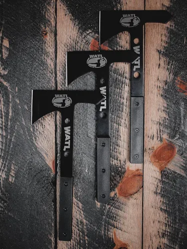 Miniatura 2 de El nuevo y mejorado juego de lanzar Hawk de WATL Competition: World Axe Throwing League Tomahawks con funda de nailon para lanzar hacha y asas