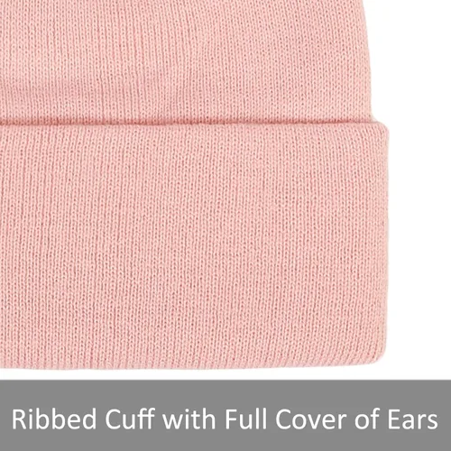 Miniatura 5 de Muryobao Paquete de 2 gorros de punto cálidos para mujer de invierno suaves elásticos para clima frío