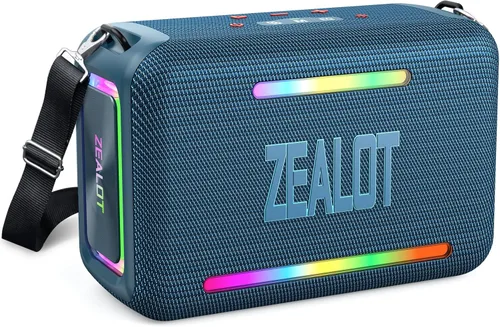 Miniatura 11 de ZEALOT Altavoz Bluetooth de 120 W RMS (pico de 150 W), altavoces inalámbricos portátiles IPX6, resistente al agua, altavoz de subwoofer Bluetooth