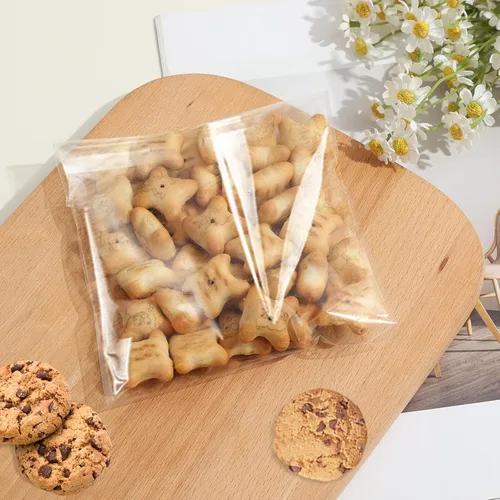 Miniatura 2 de SUREHOME Bolsas para galletas con sellado, 100 unidades, 4 x 4 pulgadas, bolsas de celofán autoadhesivas transparentes para embalaje de galletas