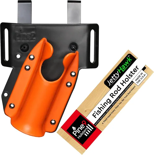 Miniatura 12 de JettyHawk Fishing Rod Hip Holster, Hands-Free Quick-Draw Holder, Fits 1.5-2" Pole, for Spinning, Baitcaster, Centerpin & Surf Rods, Wading & MOLLE