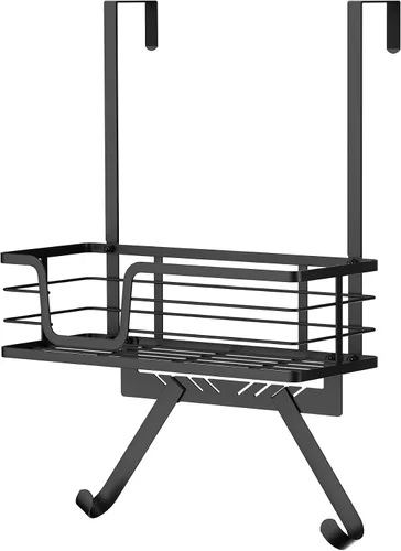 Miniatura 8 de KES HIR501B-BK - Soporte para tabla de planchar sobre la puerta, colgador de tabla de planchar para organización y almacenamiento de lavandería