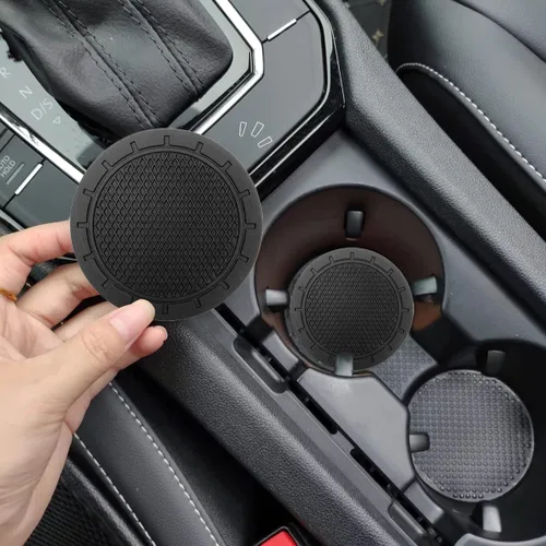 Miniatura 3 de Portavasos para automóvil, paquete de 4 posavasos de PVC de 2.75 pulgadas de diámetro, antideslizantes, universales, duraderos, adecuados