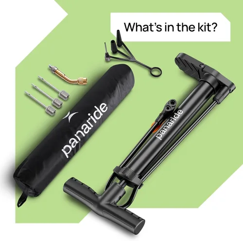 Miniatura 5 de Bomba de bicicleta de suelo, inflador avanzado de neumáticos de bicicleta, bomba de aire manual para bicicleta con válvulas Presta y Schrader