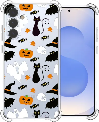 Miniatura 25 de Funda transparente de Halloween para Google 6a, con patrón de fantasma, funda protectora de TPU suave, delgada, a prueba de golpes, para niños