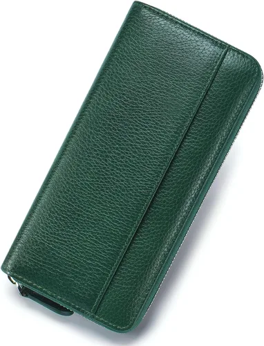 Miniatura 13 de RFID Blocking Womens Zipper Wallet Leather Large Capacity Billfold Clutch Zip Around Wallets for Women