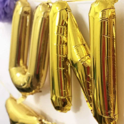 Miniatura 4 de Big Libra - Cartel de globos energéticos, color dorado, 16 pulgadas, 1 unidad, autosellado, acabado metálico, perfecto para fiesta de cumpleaños