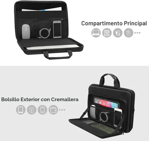 Miniatura 2 de MOSISO Funda rígida para portátil de 15.6-16 pulgadas, funda protectora para portátil de 15 pulgadas a prueba de golpes y agua, carcasa dura