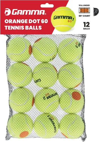 Miniatura 3 de Gamma Orange 60 and Green 78 Dot Training Tennis Balls for Kids & Beginners, Low-Compression Core Reduces Speed & Bounce, Great for Tennis Practice