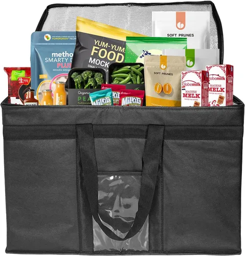 Miniatura 3 de Yalin XXXL - Bolsa térmica grande con aislamiento, enfriador de espuma de poliestireno para mantener los alimentos calientes o fríos, bolsa Negro