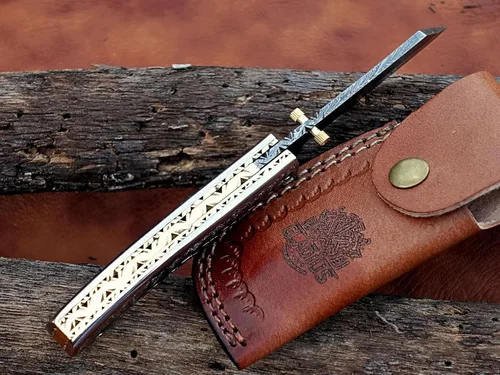 Miniatura 3 de Cuchillo plegable de Damasco: da rienda suelta a tu aventurero interior con esta herramienta EDC compacta y elegante: artesanía de precisión