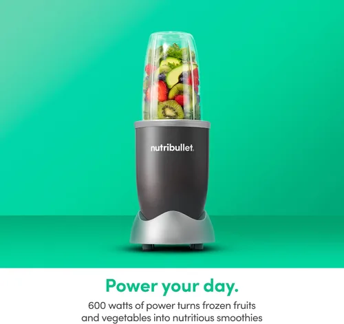 Miniatura 7 de nutribullet Exprimidor lento, máquina exprimidora de masticación lenta, negro carbón, NBJ50300, 24 onzas y licuadora personal para batidos, batidos